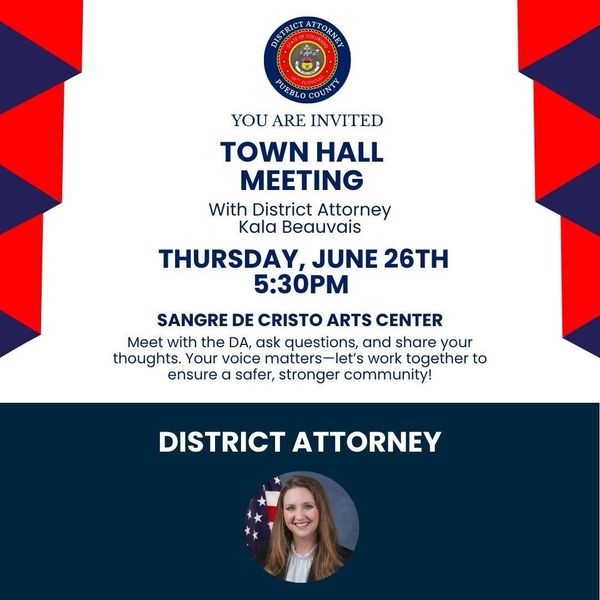 Flyer for an upcoming town hall meeting. See below for complete text of the image.