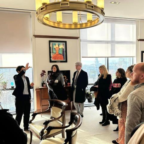 Senior Deputy District Attorney David Dingess along with other community members during Leadership Pueblo tour in Denver, Colorado
